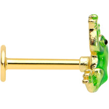 Load image into Gallery viewer, 16G 5/16 Gold Tone Green Tree Frog Labret Monroe Tragus
