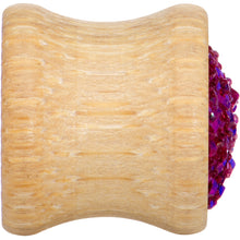Load image into Gallery viewer, 7/16 Pink Druzy Stone Wood Saddle Plug Set
