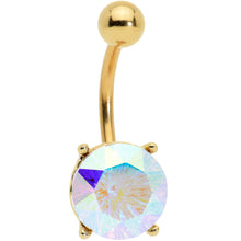 Load image into Gallery viewer, Clear Gem Gold Tone Simply Elegant Style Belly Ring
