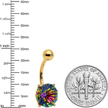 Load image into Gallery viewer, Vitrail Gem Gold Tone Simply Elegant Style Belly Ring
