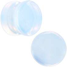 Load image into Gallery viewer, White Opalite Double Flare Plug Set
