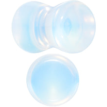Load image into Gallery viewer, White Opalite Double Flare Plug Set
