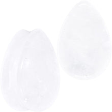 Load image into Gallery viewer, White Cloudy Quartz Drop Saddle Plug Set
