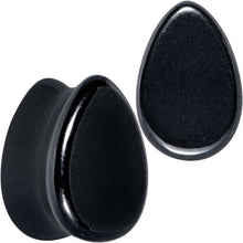 Load image into Gallery viewer, Black Hematite Stone Drop Saddle Plug Set
