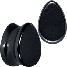 Load image into Gallery viewer, Black Hematite Stone Drop Saddle Plug Set
