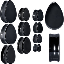 Load image into Gallery viewer, Black Hematite Stone Drop Saddle Plug Set

