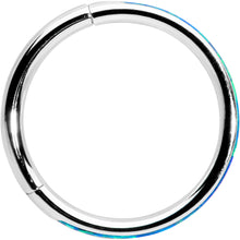 Load image into Gallery viewer, 16G 3/8 Blue Synthetic Opal Forward Facing Hinged Segment Ring
