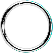 Load image into Gallery viewer, 16G 3/8 Green Synthetic Opal Forward Facing Hinged Segment Ring
