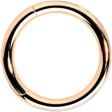 Load image into Gallery viewer, 16G 5/16 White Synth Opal Rose Gold Hue Forward Face Segment Ring
