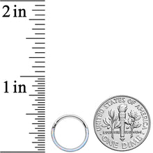 Load image into Gallery viewer, 16G 3/8 White Synthetic Opal Bottom Curve Hinged Segment Ring
