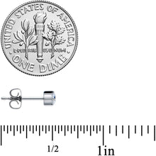 Load image into Gallery viewer, 20G Clear CZ Gem 3mm G23 Titanium Post Stud Earrings
