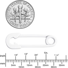 Load image into Gallery viewer, 14G 3/4 White Matte Punk Rock Safety Pin Barbell Nipple Ring Set
