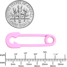 Load image into Gallery viewer, 14G 3/4 Pink Matte Punk Rock Safety Pin Barbell Nipple Ring Set
