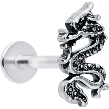 Load image into Gallery viewer, 16G 5/16 Regal Medieval Dragon Labret Monroe Tragus
