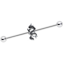 Load image into Gallery viewer, 14G Regal Medieval Dragon Industrial Barbell 38mm
