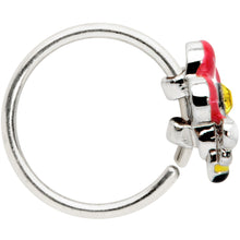 Load image into Gallery viewer, 20G 5/16 Yellow Gem Queen Bee Flower Nose Hoop
