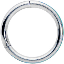 Load image into Gallery viewer, 16G 5/16 Green Synthetic Opal Forward Facing Hinged Segment Ring
