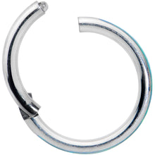 Load image into Gallery viewer, 16G 5/16 Green Synthetic Opal Forward Facing Hinged Segment Ring
