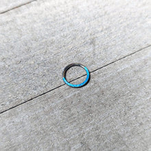 Load image into Gallery viewer, 16G 3/8 Aqua Synthetic Opal Bottom Curve Hinged Segment Ring
