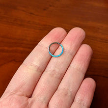Load image into Gallery viewer, 16G 3/8 Aqua Synthetic Opal Bottom Curve Hinged Segment Ring
