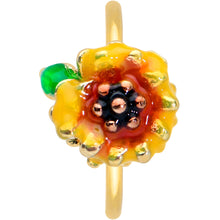 Load image into Gallery viewer, 20G 5/16 Gold Tone Summer Sunflower Nose Hoop

