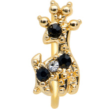 Load image into Gallery viewer, 20G 5/16 Black Gem Decadent Deer Nose Hoop
