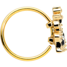 Load image into Gallery viewer, 20G 5/16 Black Gem Decadent Deer Nose Hoop
