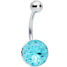 Load image into Gallery viewer, Blue Gem Stylish Elegance Mandala Flower Belly Ring
