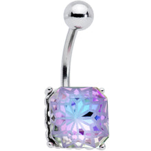 Load image into Gallery viewer, Aurora Gem Square Stylish Elegance Mandala Flower Belly Ring
