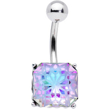 Load image into Gallery viewer, Aurora Gem Square Stylish Elegance Mandala Flower Belly Ring
