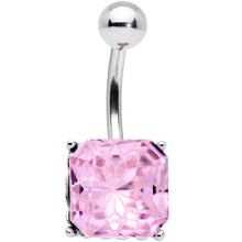 Load image into Gallery viewer, Pink Gem Square Stylish Elegance Mandala Flower Belly Ring

