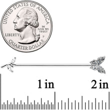Load image into Gallery viewer, 14G Clear CZ Gem Branch Butterfly Industrial Barbell 38mm
