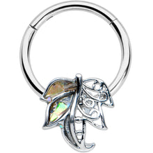 Load image into Gallery viewer, 16G 3/8 Openwork Autumn Leaf Hinged Segment Ring
