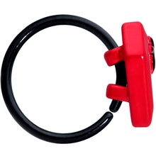 Load image into Gallery viewer, 20G 5/16 Black Red Coffin Halloween Nose Hoop
