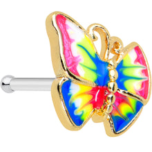 Load image into Gallery viewer, 20G 1/4 Bright Butterfly Nose Bone
