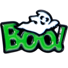 Load image into Gallery viewer, 16G 5/16 Black Green Boo Ghost Halloween Labret Monroe Tragus
