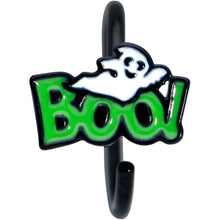 Load image into Gallery viewer, 20G 5/16 Black Green Boo Ghost Halloween Nose Hoop
