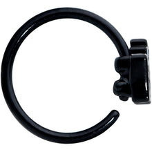 Load image into Gallery viewer, 20G 5/16 Black Green Boo Ghost Halloween Nose Hoop
