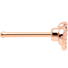 Load image into Gallery viewer, 20G 1/4 Rose Gold Tone Textured Infinity Heart Nose Bone
