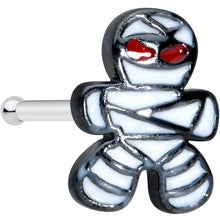 Load image into Gallery viewer, 20G 1/4 Red Eye Mummy Halloween Nose Bone
