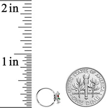 Load image into Gallery viewer, 20G 5/16 Tiny Ladybug Leaves Nose Hoop
