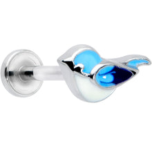 Load image into Gallery viewer, 16G 5/16 Happy Little Blue Bird Labret Monroe Tragus

