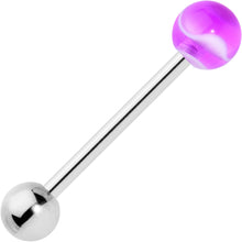 Load image into Gallery viewer, Purple Amethyst Top End Barbell Tongue Ring
