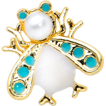 Load image into Gallery viewer, 20G 1/4 White Gem Snow Bug Nose Bone
