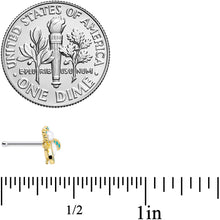 Load image into Gallery viewer, 20G 1/4 White Gem Snow Bug Nose Bone
