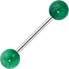 Load image into Gallery viewer, Elegant Green Jade Barbell Tongue Ring

