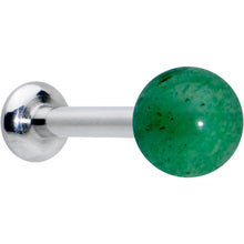 Load image into Gallery viewer, 16G 1/4 Elegant Green Jade Internally Threaded Labret Tragus
