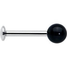 Load image into Gallery viewer, 16G 5/16 Elegant Black Agate Internally Threaded Labret Tragus
