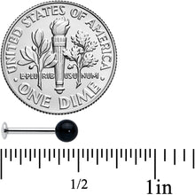 Load image into Gallery viewer, 16G 5/16 Elegant Black Agate Internally Threaded Labret Tragus
