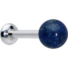Load image into Gallery viewer, 16G 5/16 Elegant Blue Agate Internally Threaded Labret Tragus
